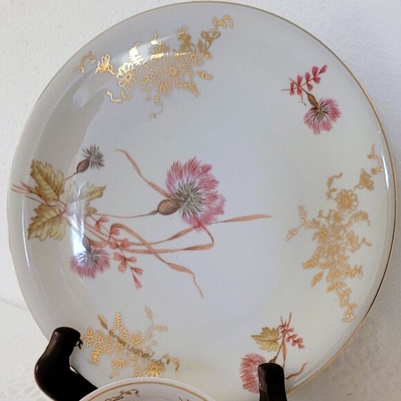 Bareuther Bavaria Porcelain | Tea Set | Cup, Saucer & Plate | Gilded Floral - Picture 2 of 14